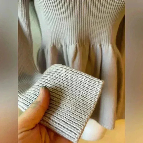 Rebecca Taylor Women's Scoop Neck Peplum Pullover - Picture 3 of 6